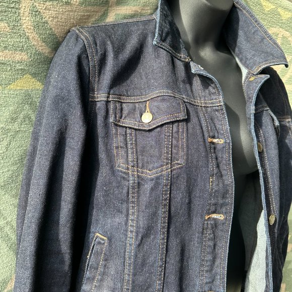 Vintage LRL Laurel Jeans Co Ralph Lauren dark wash jeans jacket NWOT - Picture 3 of 5